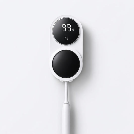 BrushHalo smart toothbrush holder, front view